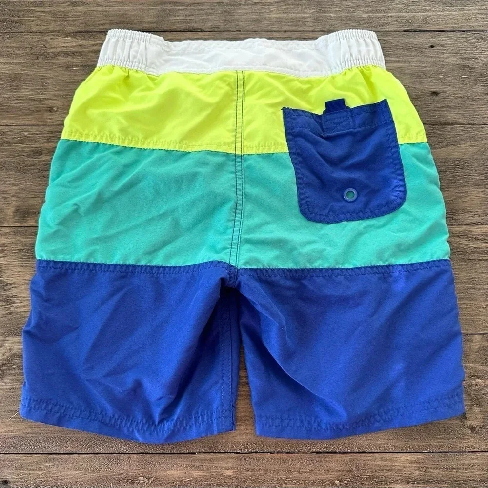 Mini Boden Boys 9-10 years Striped Mesh Lined Swim Shorts Trunks vacation Summer
